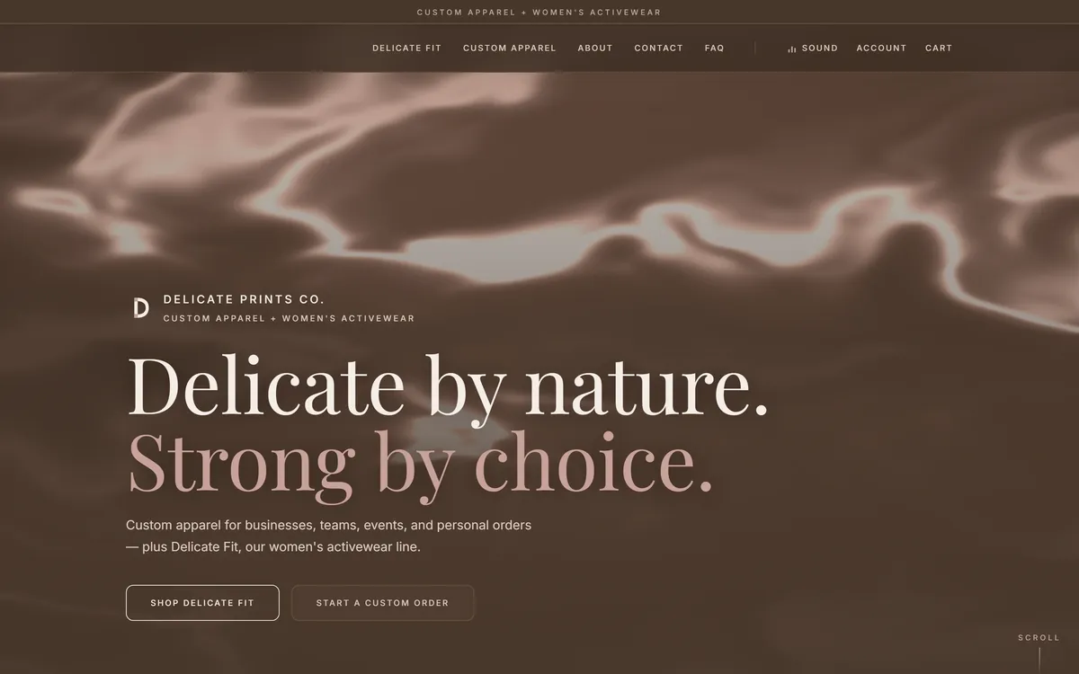 Delicate Prints website